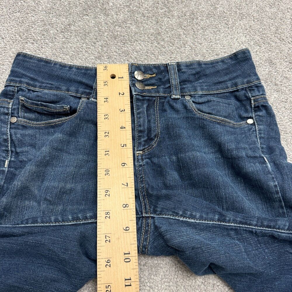 Paige Hidden Hills H.H. Bootcut Denim Jeans Womens 26 Blue Dark Wash Mid Rise - Picture 12 of 16